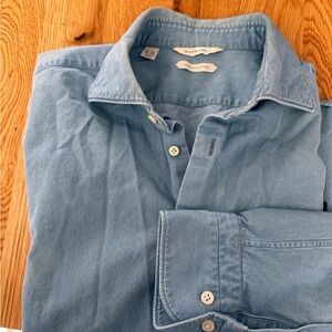 SUITSUPPLY CHAMBRAY  EGYPTIAN COTTON ESlim Fit shirt  size 16-16 1/2